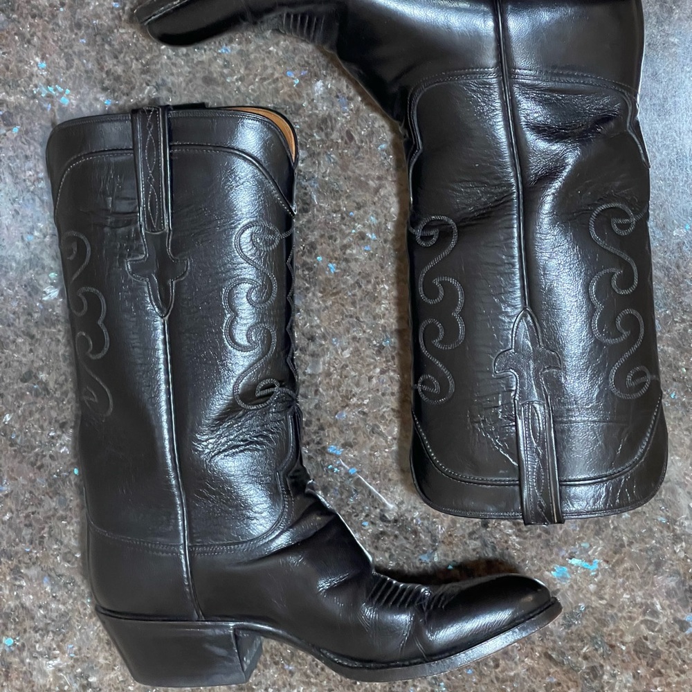 Lucchese Leather Embroidered Western Boots - image 5
